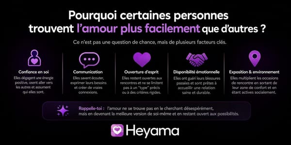 Pourquoi certaines personnes trouvent l'amour plus facilement que d'autres ?